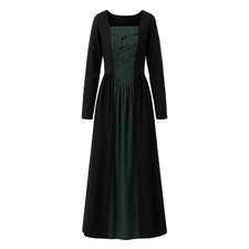 Mittelalterkleidung Damen Mittelalterkleid "Medusa" Schwarz/Grün XS