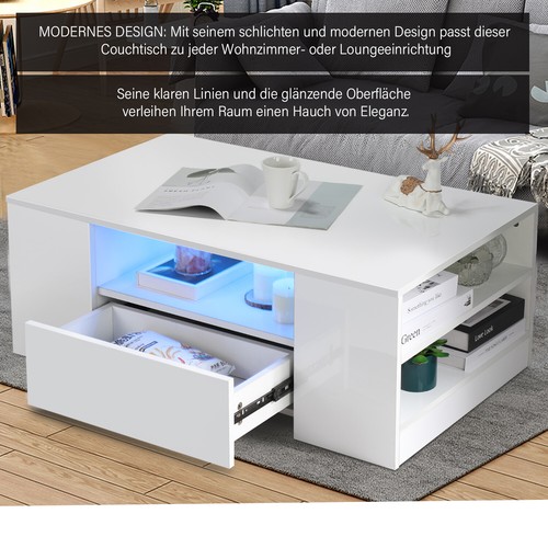 Couchtisch mit schubladen rgb - mit,