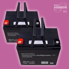 Batterie Satz 2 x 12V 36Ah Blei AGM Akku für Elektromobil Meyra Cityliner 410