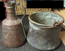 Vintage alte  Kupferkessel und