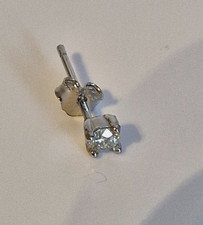 NOTVERKAUF - Single echter Diamant Ohrstecker - 925er Silber - L 944