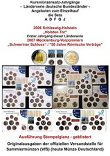 EURO Kursmünzensatz Kursmünzensätze Deutschland 2006 2007 -wahlweise A - J Stgl.