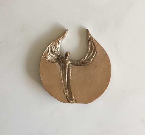 Stehplakette bronze engel - stehplakette,
