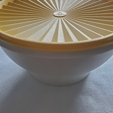 Tupperware Schüssel 4L Ernte Gold mit Sonnen Deckel Salat RAR Vintage