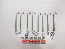 Märklin H0 Konvolut 7046 Bogenlampen LEICHTE MÄNGEL mit Gittermast #EH135-0,5