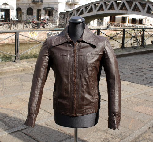 Herren lederjacke braun - , 70