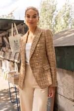 Tweed Blazer Damen Frauen