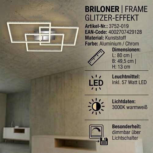 Deckenleuchte briloner frame - briloner,