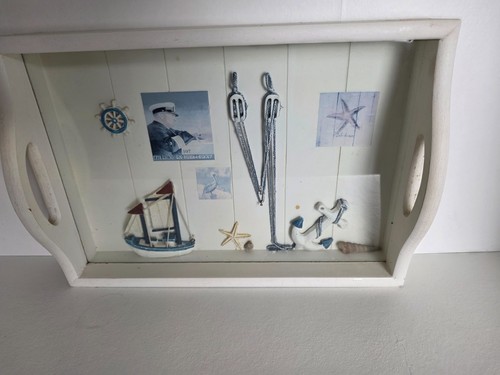 Maritimes deko tablett - deko-tablett, /