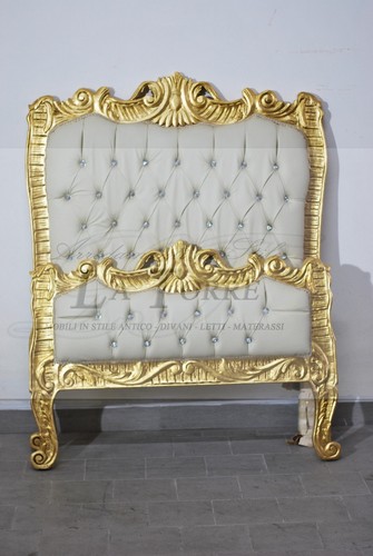 Einzelbett barock holz - einzelbett,