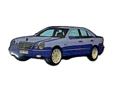 PIN - Mercedes - BR 210 Flieder Hell mit Stempel Hinten Stern - Glasiert - Pins