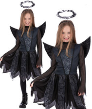 Mädchen Dark Angel Kostüm Halloween Mädchen Märchen Kostüm Outfit + Flügel