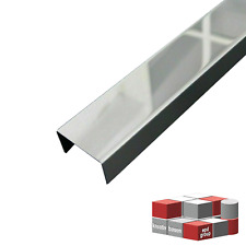 U-Profil Chrom Leiste Spiegel Effekt Abdeckprofil U Leiste Edelstahl 2 Meter