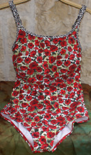 ANITA Badeanzug schwarz weiß rot grün Mohnblüten Gr. 38 / CUP B NEU NP 119,95 €