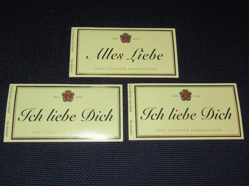 Sektflaschenetiketten