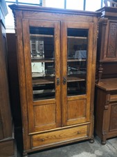 Biedermeier Vitrine Bücherschrank Esche um 1850