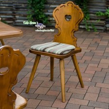 Voglauer Bauernstuhl Gepolstert Braun Anno 1600 Antik Vintage Einrichtung