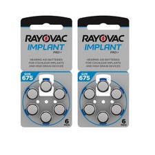 12 Rayovac Implantat Pro Größe 675 Mf PR44 batteries Hör Hilfe Cochlear Pflanzer