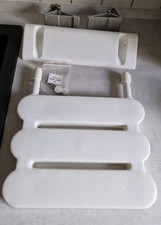 Duschsitz klappbar Wandmontage Duschklappsitz Duschhocker Klappsitz breit weiß
