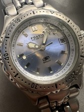 Vintage Fossil Blau Herrenuhr