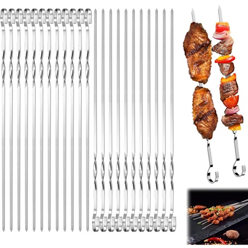 Grillspieße edelstahl 30cm - 30cm, 24