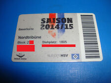 2014 Ticket Dauerkarte HSV Hamburger SV Eintrittskarte Sammler Bundesliga