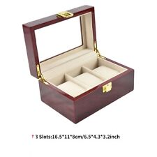 Uhren box Luxus und hochwertige Uhrenvitrine luxuriösen aus rotem Bambus