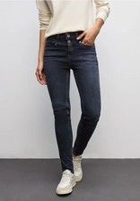 STREET ONE 379541 YORK Jeans Denim L30 High Waist Slim Legs angenehm Tragegefühl