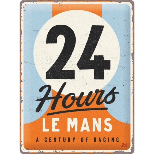 Mans blechschild 24 h - mans, 40