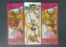 3x Sailor Moon Schlüsselanhänger + Kette Crisis Heart Locket Keychain Set