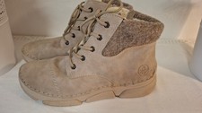 Damen Winter Schuhe Boots Stiefeletten Hell Beige Rieker 40