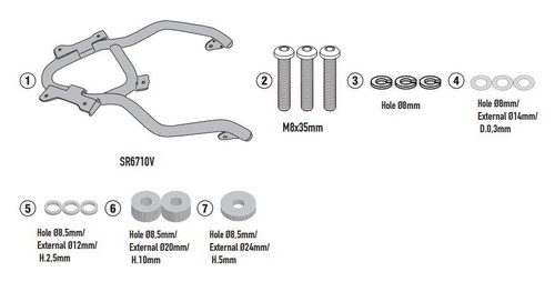 Givi gepäckträger set sr6710 - gepäckträger,