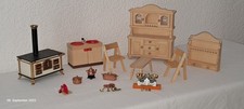 Bodo Hennig Puppenhaus Küchen-Set - 1980er-Jahre mit Herd, Möbel und Zubehör