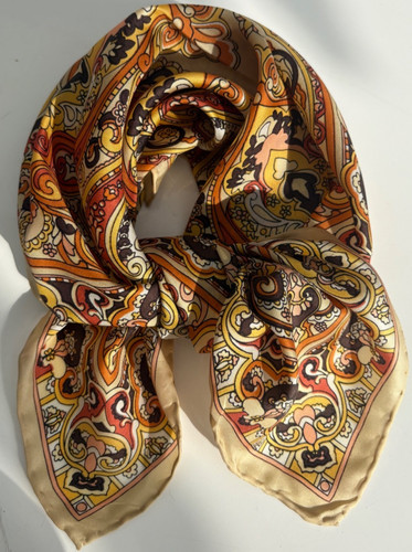 Vintage seidentuch schal - seidentuch,