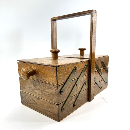 Vintage nähkasten holz mit - vintage,