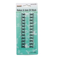 24-tlg. Haken und Ösen zum