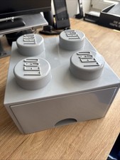 LEGO Storage Brick Grau 4er kiste Aufbewahrung Box stapelbar