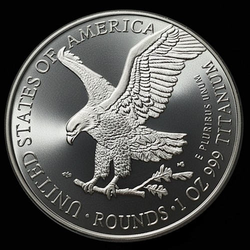 Unze titanmedaille silver - 1,