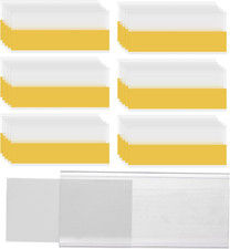 50 Stück Etikettenhalter, Selbstklebende Regaletiketten Preisschilder Beschriftu