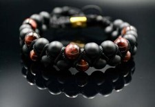 Bracelet men's onyx tiger's