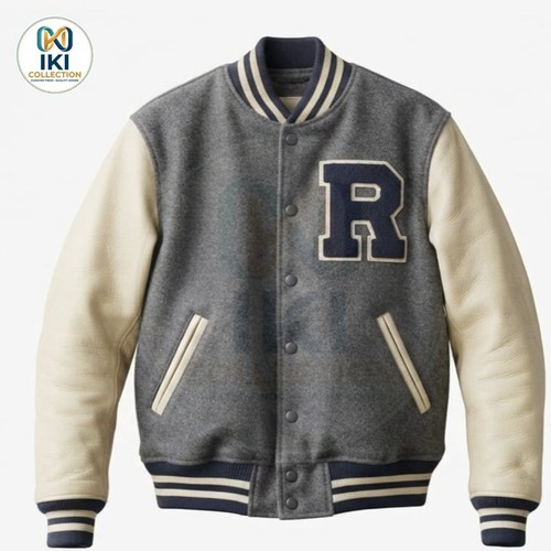 College jacke mit wollkorpus - college-jacke,