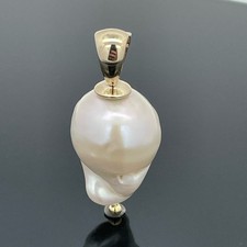 ANHÄNGER 375/-GELBGOLD MIT  SÜßWASSERZUCHTPERLE  SOGNI D'ORO  SCHMUCKJAGD