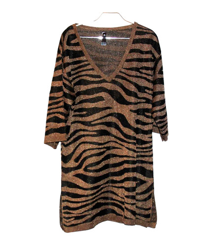 Zara strickkleid tunika lurex - strickkleid,