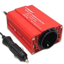 Auto 200W 300W Spannungswandler Wechselrichter Inverter 12V auf 230V 2USB Rot