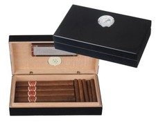 Mini Humidor Pianolack schwarz