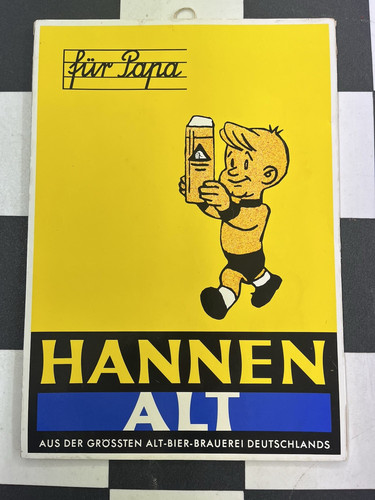 Hannen alt alte werbepappe - hannen,