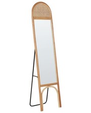 Stehspiegel mit Rahmen Rattan