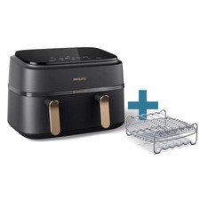 Philips NA352/04 3000 Series Doppel Heißluftfritteuse 9l Fassungsvermoegen 2750W