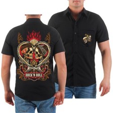 Herren Hemd Kurzarm Rockn Roll