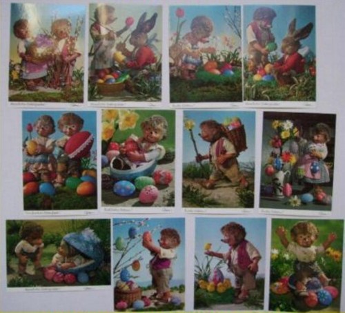 Set schöne osterkarten - set,